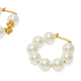 Tory Burch Kira Pearl Hoop Earring